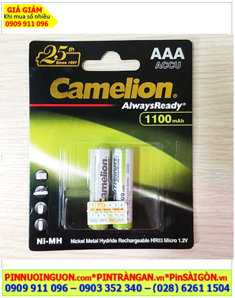 Camelion NH-AAA1100ARBP2, Pin sạc AA 1.2v Camelion AlwaysReady NH-AAA1100ARBP2 1.2V